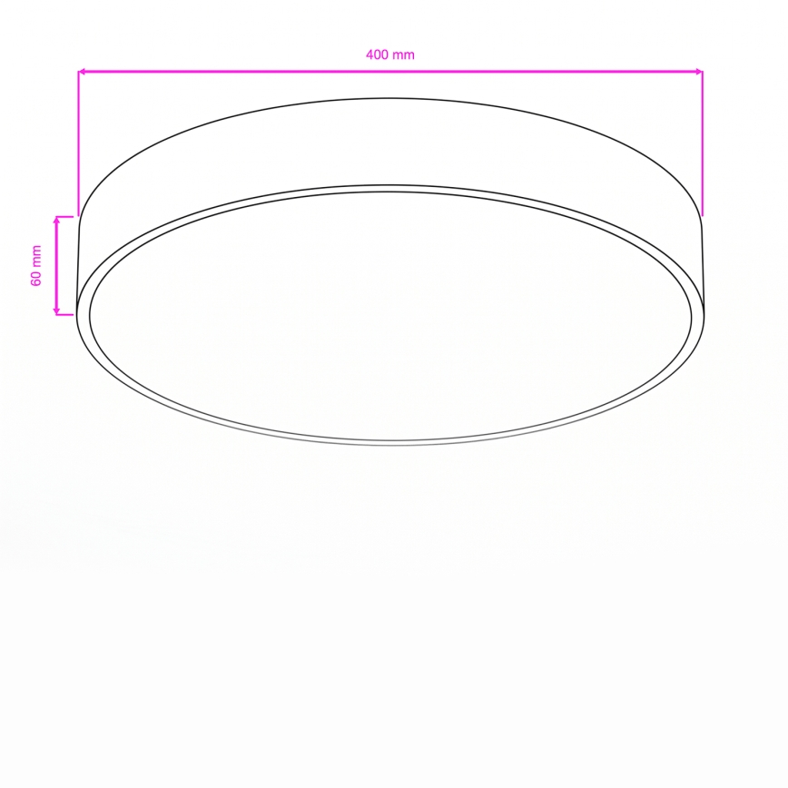 Brilagi - LED Koupelnové stropní svítidlo POOL LED/36W/230V 3000/4000/5500K pr. 40 cm IP54 černá