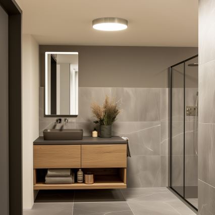 Brilagi - LED Koupelnové stropní svítidlo POOL LED/36W/230V 3000/4000/5500K pr. 40 cm IP54 matný chrom