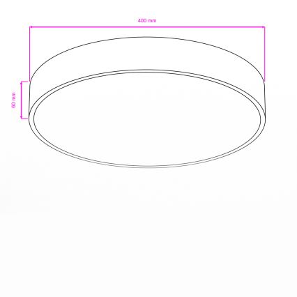 Brilagi - LED Koupelnové stropní svítidlo POOL LED/36W/230V 3000/4000/5500K pr. 40 cm IP54 matný chrom