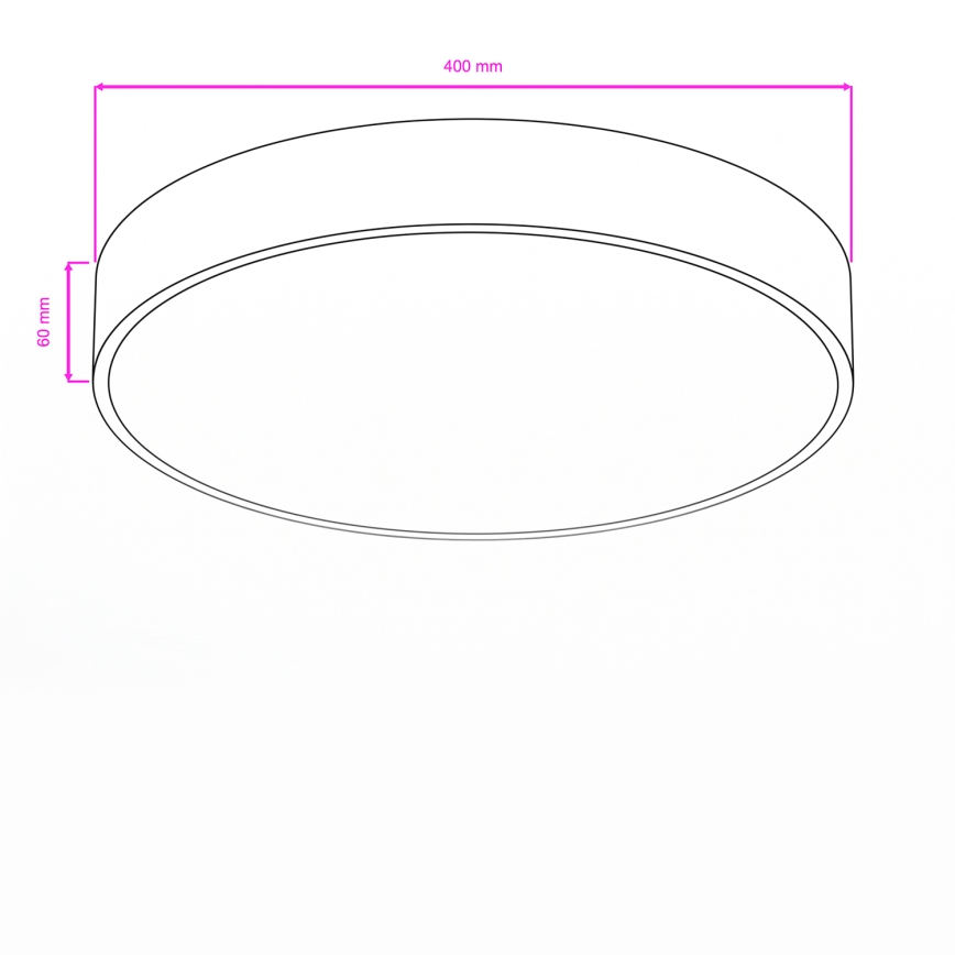 Brilagi - LED Koupelnové stropní svítidlo POOL LED/36W/230V 3000/4000/5500K pr. 40 cm IP54 matný chrom