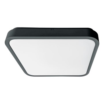 Brilagi - LED Koupelnové stropní svítidlo se senzorem ZENNA LED/18W/230V 28,5x28,5 cm IP44 antracit + dálkové ovládání