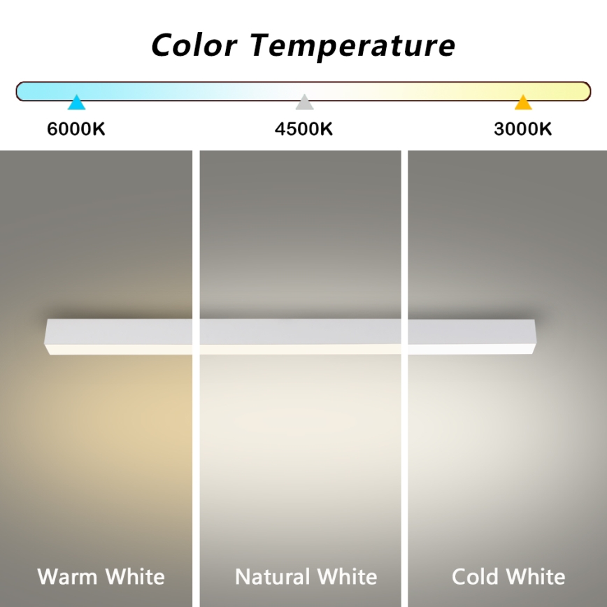 Brilagi - LED Koupelnové stropní svítidlo SLEEKLINE LED/40W/230V 3000/4500/6000K bílá IP44