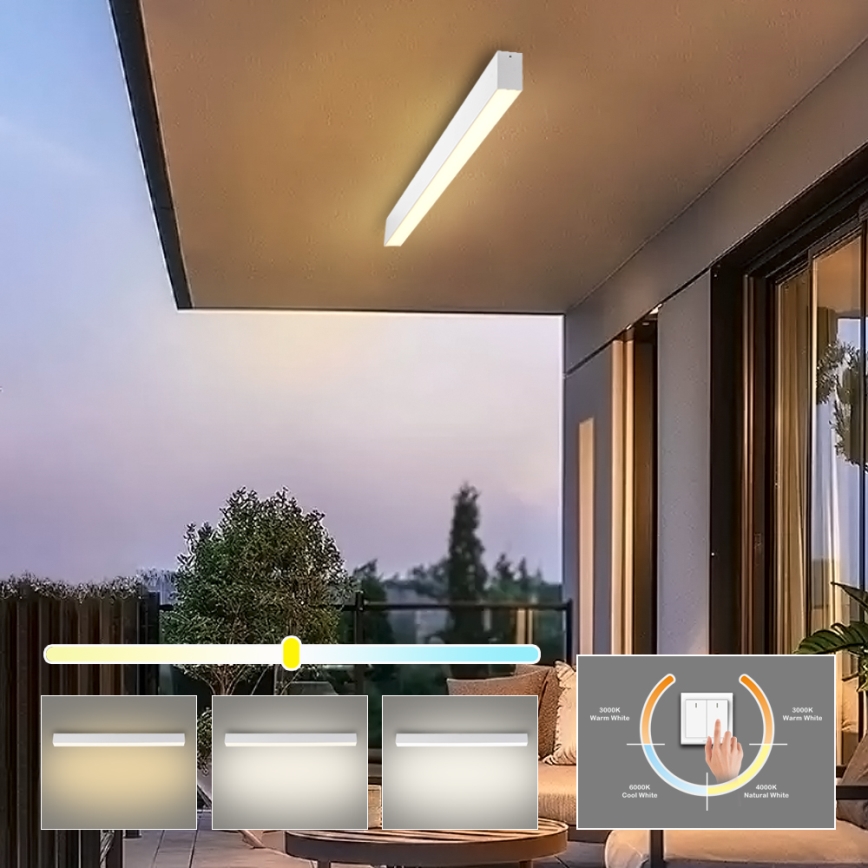 Brilagi - LED Koupelnové stropní svítidlo SLEEKLINE LED/40W/230V 3000/4500/6000K bílá IP44