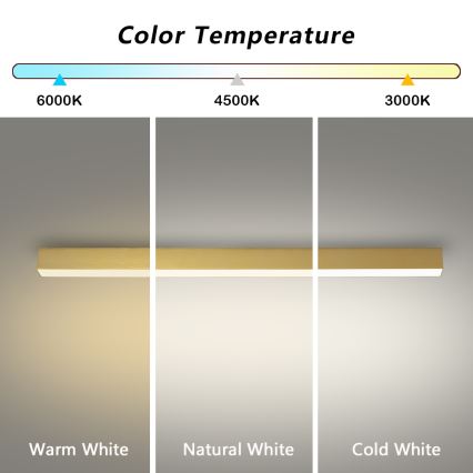 Brilagi - LED Koupelnové stropní svítidlo SLEEKLINE LED/40W/230V 3000/4500/6000K zlatá IP44