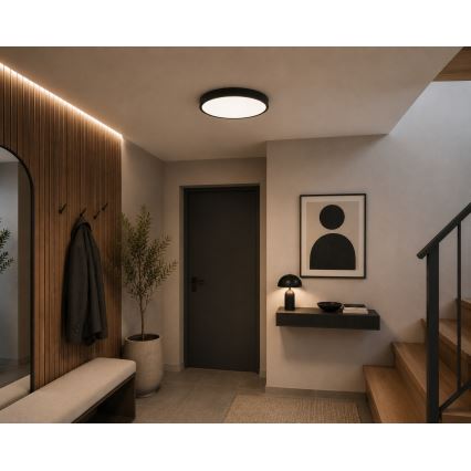 BRILAGI - LED Koupelnové stropní svítidlo ZENNA LED/24W/230V pr. 35 cm IP44 antracit