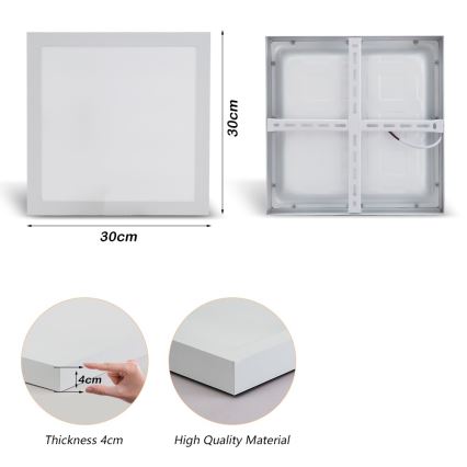 Brilagi - LED Koupelnové stropní svítidlo FRAME LED/24W/230V 30x30 cm 3000/4000/6000K IP44 bílá