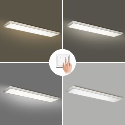Brilagi - LED Koupelnové stropní svítidlo FRAME LED/50W/230V 3000/4000/6000K 120x30 cm IP44 stříbrná