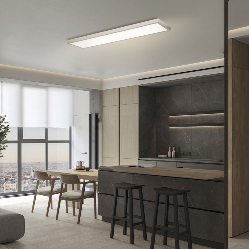 Brilagi - LED Koupelnové stropní svítidlo FRAME LED/50W/230V 3000/4000/6000K 120x30 cm IP44 stříbrná