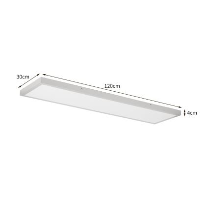 Brilagi - LED Koupelnové stropní svítidlo FRAME LED/50W/230V 3000/4000/6000K 120x30 cm IP44 stříbrná