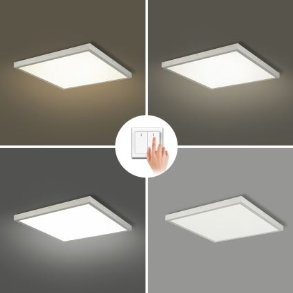 Brilagi - LED Koupelnové stropní svítidlo FRAME LED/50W/230V 3000/4000/6000K 60x60 cm IP44 stříbrná