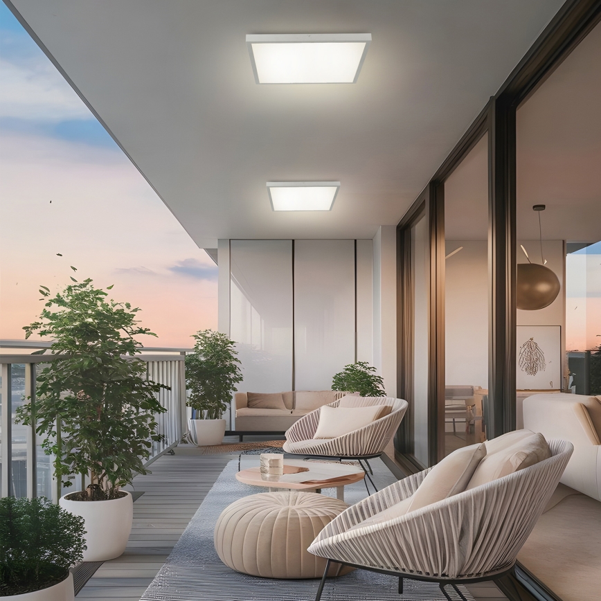 Brilagi - LED Koupelnové stropní svítidlo FRAME LED/50W/230V 3000/4000/6000K 60x60 cm IP44 stříbrná