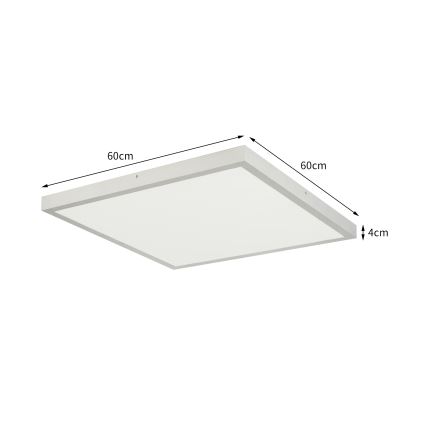 Brilagi - LED Koupelnové stropní svítidlo FRAME LED/50W/230V 3000/4000/6000K 60x60 cm IP44 stříbrná