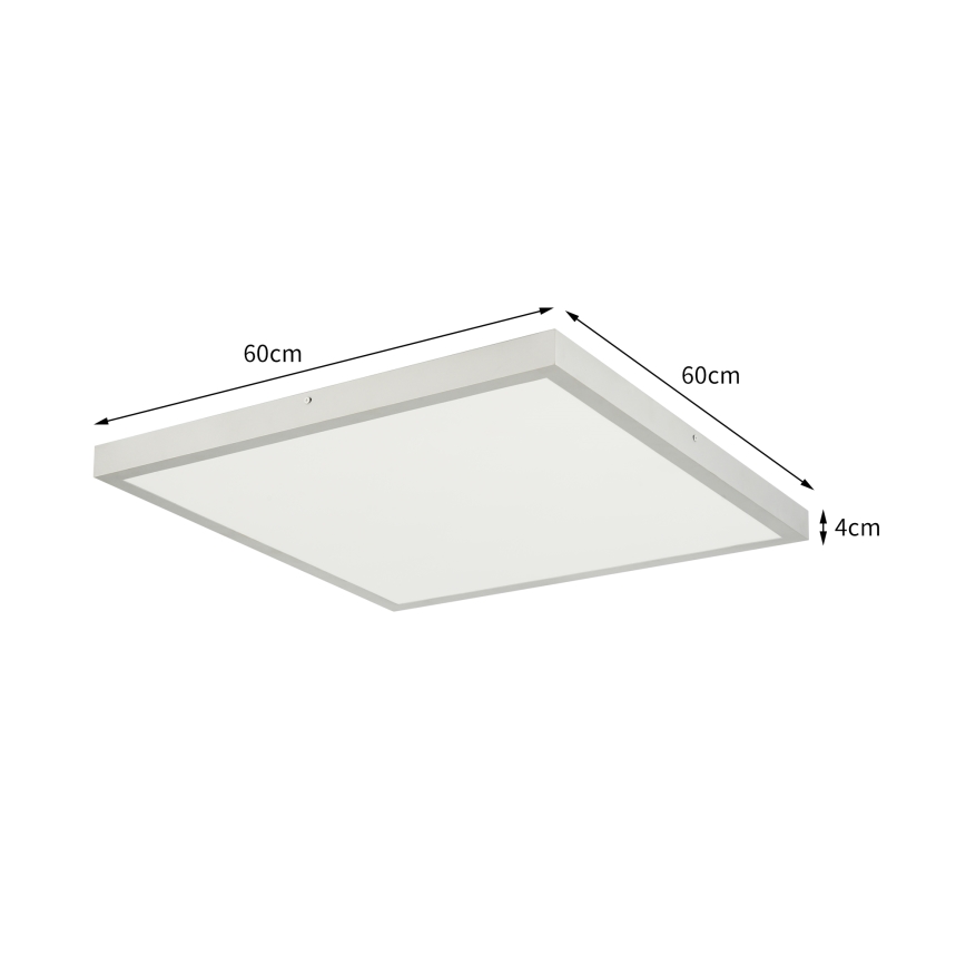 Brilagi - LED Koupelnové stropní svítidlo FRAME LED/50W/230V 3000/4000/6000K 60x60 cm IP44 stříbrná
