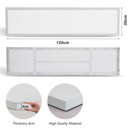 Brilagi - LED Koupelnové stropní svítidlo FRAME LED/50W/230V 30x120 cm 3000/4000/6000K IP44 bílá