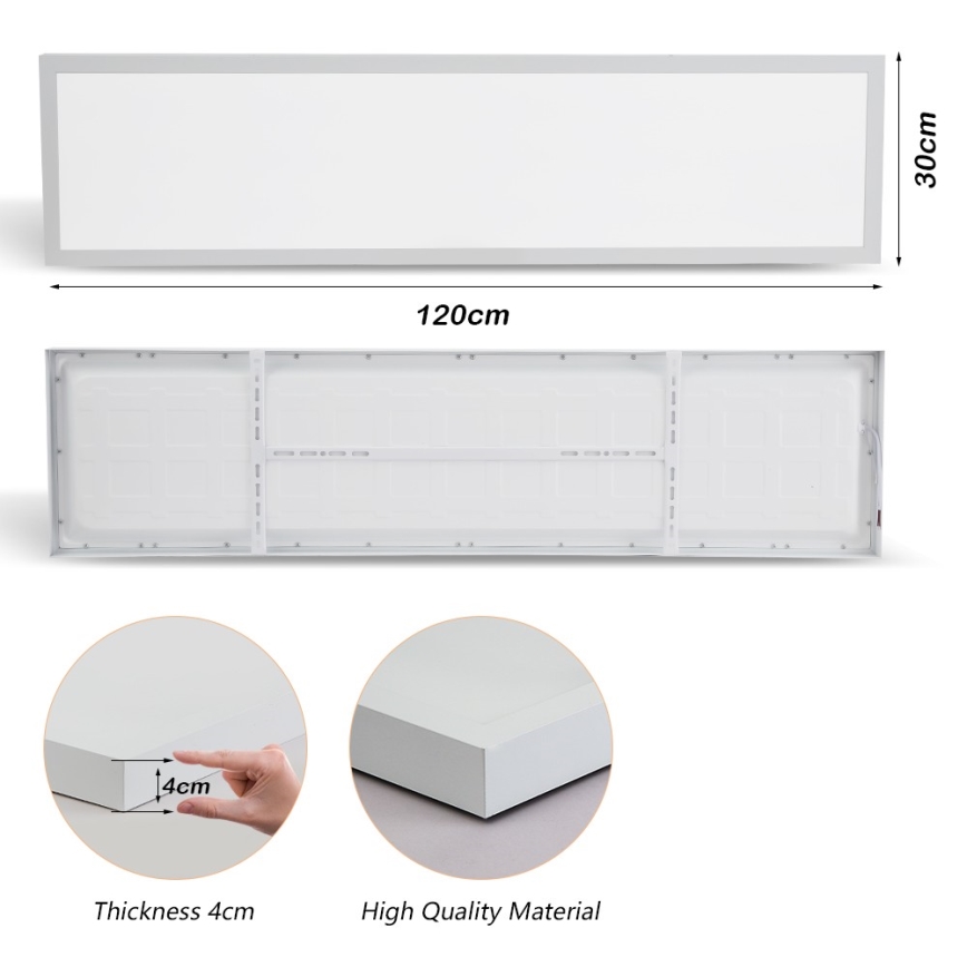 Brilagi - LED Koupelnové stropní svítidlo FRAME LED/50W/230V 30x120 cm 3000/4000/6000K IP44 bílá