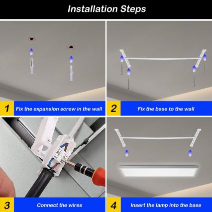 Brilagi - LED Koupelnové stropní svítidlo FRAME LED/50W/230V 30x120 cm 3000/4000/6000K IP44 bílá