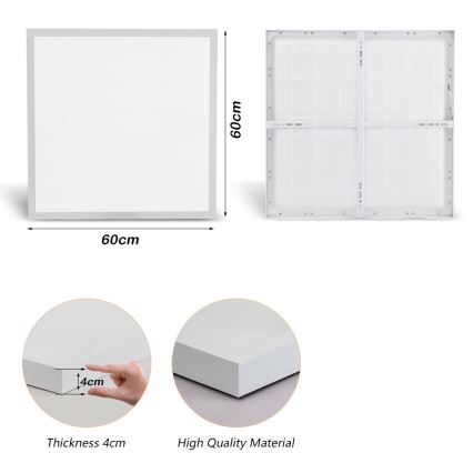Brilagi - LED Koupelnové stropní svítidlo FRAME LED/50W/230V 60x60 cm 3000/4000/6000K IP44 bílá