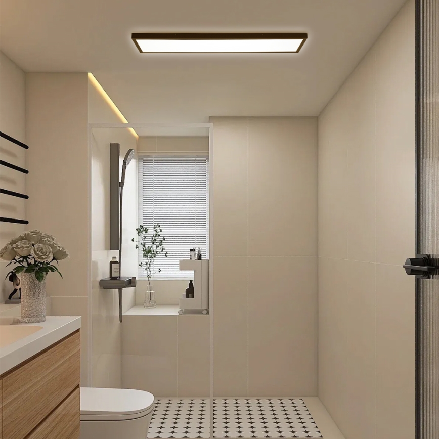 Brilagi - LED Koupelnové stropní svítidlo FRAME LED/50W/230V 30x120 cm 3000/4000/6000K IP44 černá