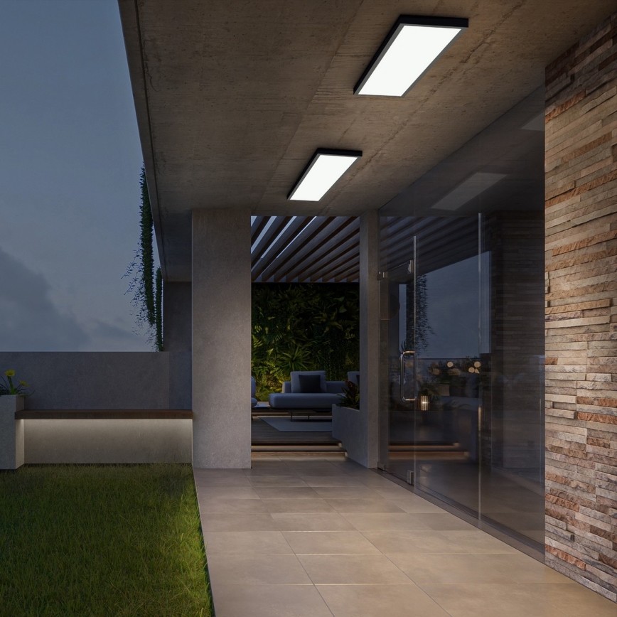 Brilagi - LED Koupelnové stropní svítidlo FRAME LED/50W/230V 30x120 cm 3000/4000/6000K IP44 černá