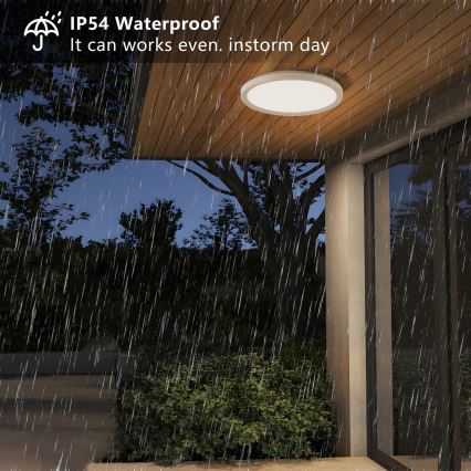 Brilagi - LED Koupelnové stropní svítidlo ULTRA SLIM LED/12W/230V pr. 22,5 cm bílá IP54