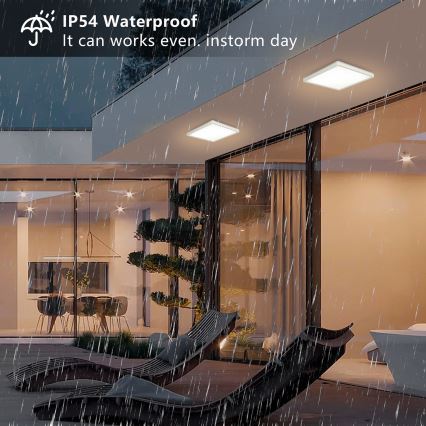 Brilagi - LED Koupelnové stropní svítidlo ULTRA SLIM LED/18W/230V 30x30 cm bílá IP54