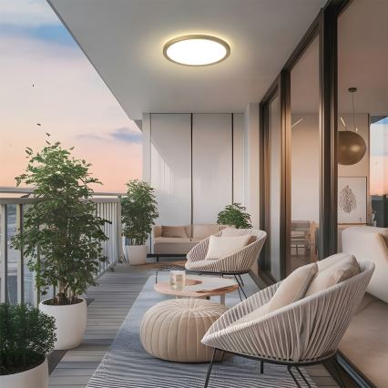 Brilagi - LED Koupelnové stropní svítidlo ULTRA SLIM LED/18W/230V pr. 30 cm zlatá IP54