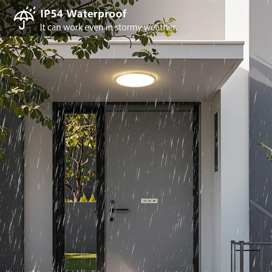 Brilagi - LED Koupelnové stropní svítidlo ULTRA SLIM LED/18W/230V pr. 30 cm zlatá IP54