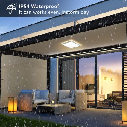 Brilagi - LED Koupelnové stropní svítidlo ULTRA SLIM LED/24W/230V 42x42 cm bílá IP54