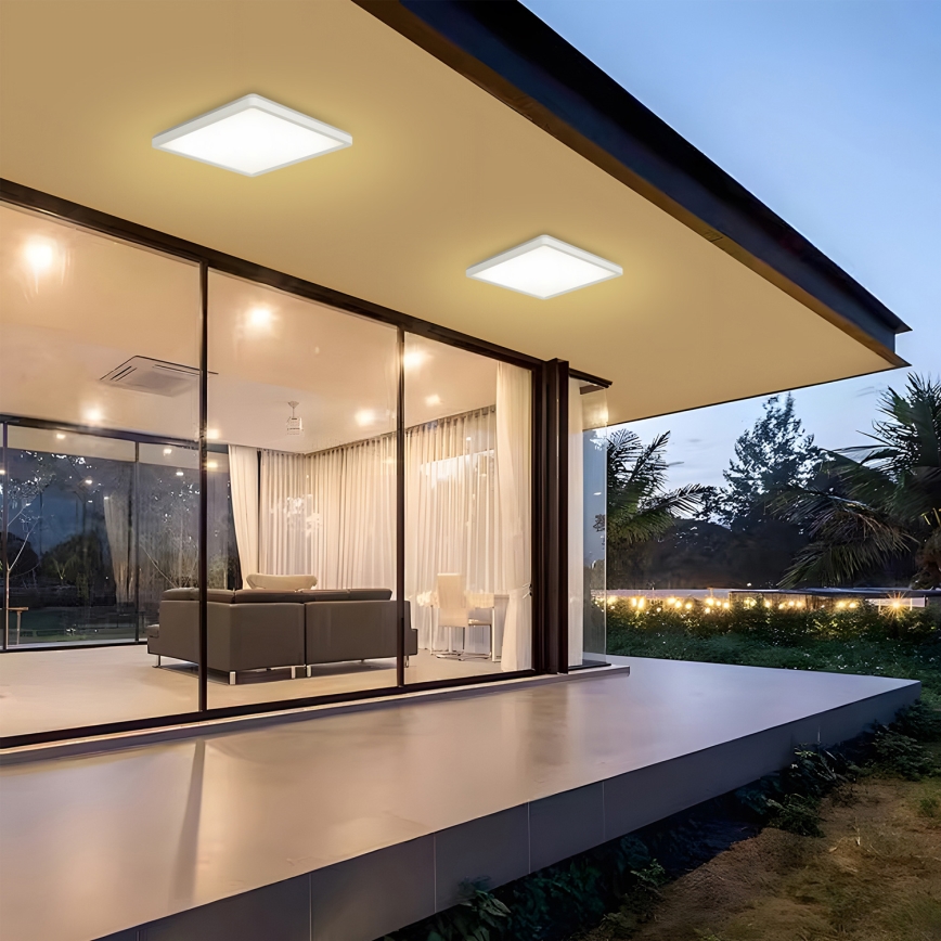 Brilagi - LED Koupelnové stropní svítidlo ULTRA SLIM LED/24W/230V 42x42 cm bílá IP54