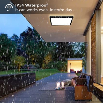 Brilagi - LED Koupelnové stropní svítidlo ULTRA SLIM LED/24W/230V 42x42 cm černá IP54