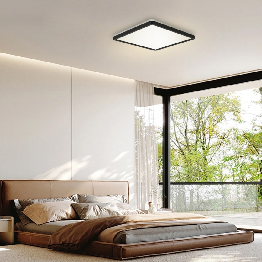 Brilagi - LED Koupelnové stropní svítidlo ULTRA SLIM LED/24W/230V 42x42 cm černá IP54