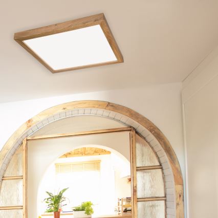 Brilagi - LED Koupelnové stropní svítidlo WOODY FRAME LED/40W/230V 60x60 cm IP44 dub