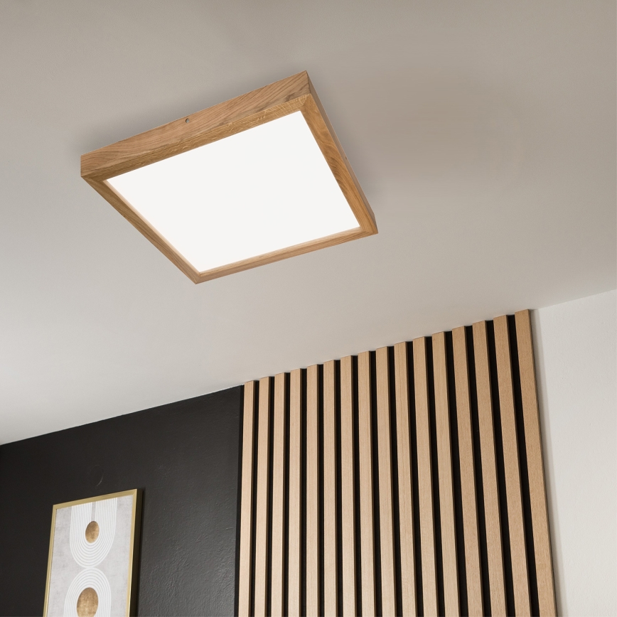 Brilagi - LED Koupelnové stropní svítidlo WOODY FRAME LED/40W/230V 60x60 cm IP44 dub