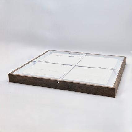 Brilagi - LED Koupelnové stropní svítidlo WOODY FRAME LED/40W/230V 60x60 cm IP44 dub ořech