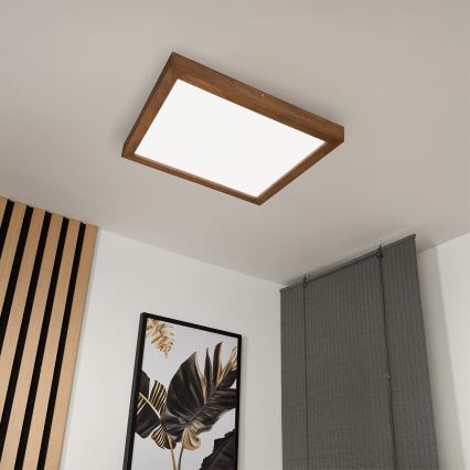 Brilagi - LED Koupelnové stropní svítidlo WOODY FRAME LED/40W/230V 60x60 cm IP44 dub třešeň