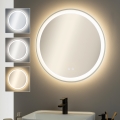 Brilagi - LED Koupelnové vyhřívané zrcadlo AVA PRO LED/18,5W/230V pr. 60 cm IP44 CRI 90 stmívatelné + CCT