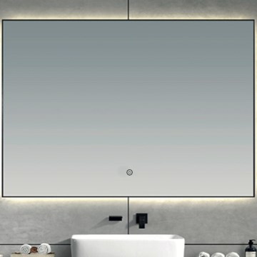 Brilagi - LED Koupelnové zrcadlo SUELLO LED/28W/230V 60x80 cm černá IP44 CRI 90 stmívatelné + CCT