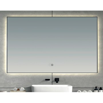 Brilagi - LED Koupelnové zrcadlo SUELLO LED/30W/230V 60x90 cm černá IP44 CRI 90 stmívatelné + CCT