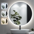 BRILAGI - LED Koupelnové zrcadlo VENA BLACK LED/26W/230V pr. 80 cm IP44 CRI 90 stmívatelné + CCT