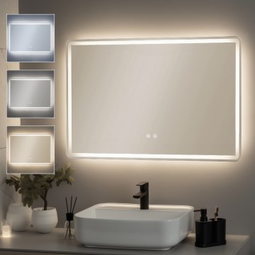 Brilagi - LED Koupenové vyhřívané zrcadlo BELLA LED/19W/230V 60x90 cm IP44 CRI 90 stmívatelné + CCT