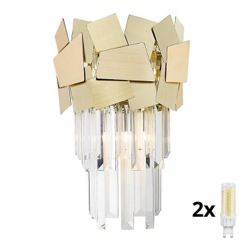 Brilagi - LED Křišťálové nástěnné svítidlo MIRAGE 2xG9/42W/230V