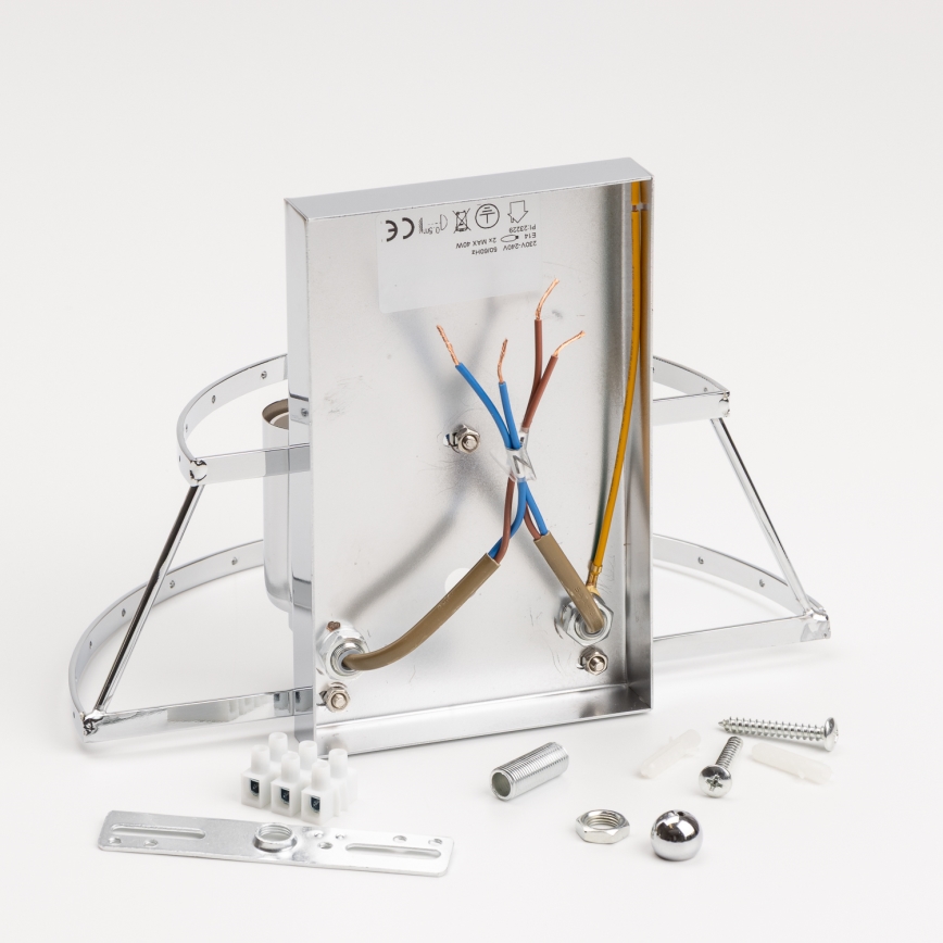 Brilagi - LED Křišťálové nástěnné svítidlo MOZART 2xE14/40W/230V lesklý chrom