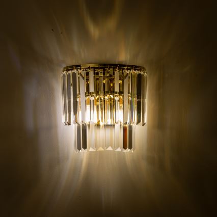 Brilagi - LED Křišťálové nástěnné svítidlo MOZART 2xE14/40W/230V zlatá