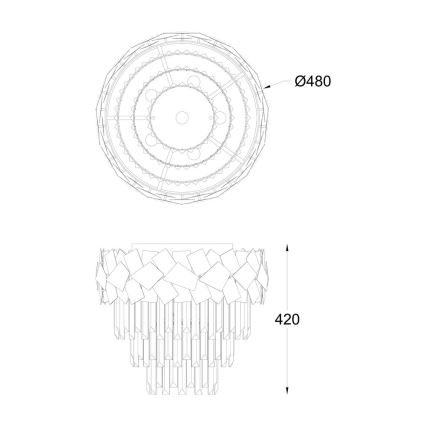 Brilagi - LED Křišťálové stropní svítidlo MIRAGE 6xE14/40W/230V
