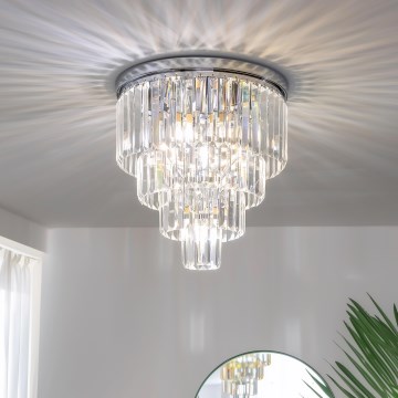 Brilagi - LED Křišťálové stropní svítidlo MOZART 5xE14/40W/230V pr. 40 cm lesklý chrom