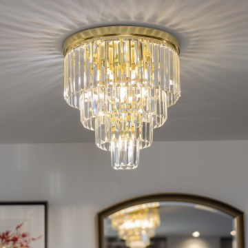 Brilagi - LED Křišťálové stropní svítidlo MOZART 5xE14/40W/230V pr. 40 cm zlatá