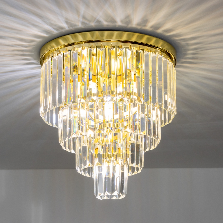 Brilagi - LED Křišťálové stropní svítidlo MOZART 5xE14/40W/230V zlatá