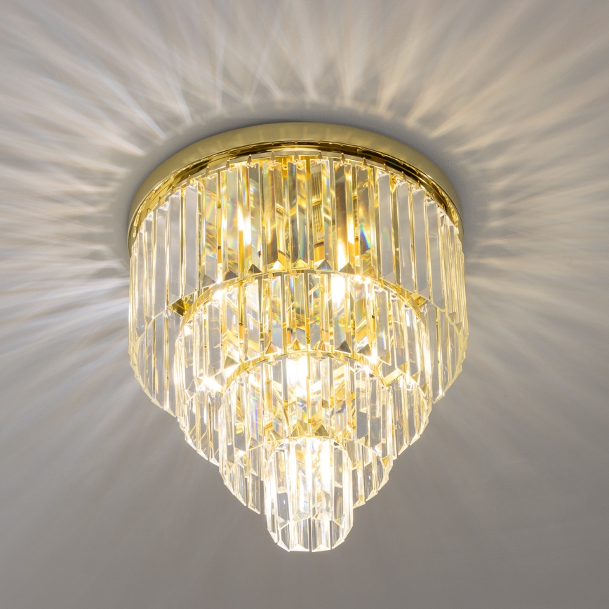Brilagi - LED Křišťálové stropní svítidlo MOZART 5xE14/40W/230V zlatá