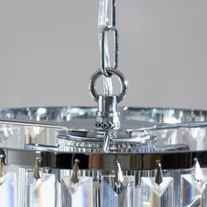 Brilagi - LED Křišťálový lustr na řetězu MOZART 4xE14/40W/230V lesklý chrom