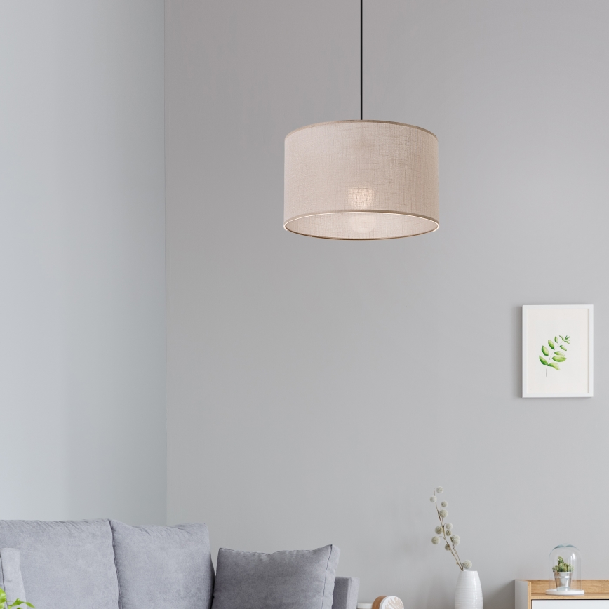 Brilagi - LED Lustr na lanku ANTHONY 1xE27/60W/230V dub/béžová